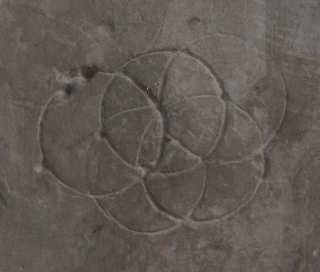 Photo: St Nicholas Compton Medieval Graffiti taken by BabelStone and located on Wikimedia Common